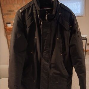 Moose Knuckles Black Military Jacket